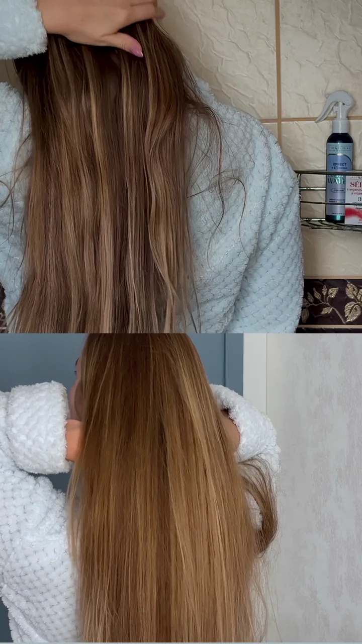 Bioélixire lamellar water and argan serum used in Sofiya's haircare routine